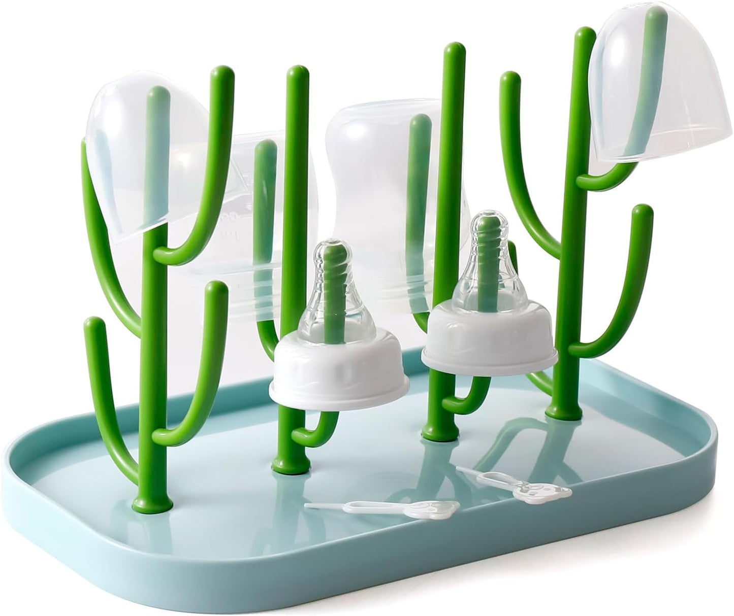 XYW Baby Bottle Drying Rack, Bottle Dryer Rack Holder, Space Saving Standing Drying Rack for Baby Bottles, Pump Part Cleaning, Countertop Drying Rack Baby Accessory