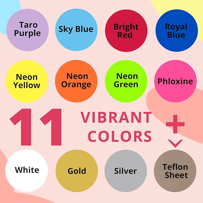 HTVRONT Neon Heat Transfer Vinyl