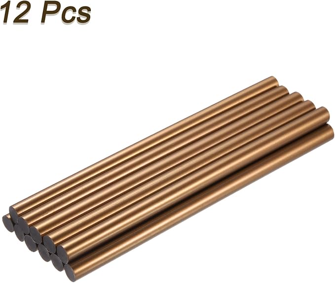 uxcell Mini Hot Glue Sticks for Glue Gun 11mm x 200mm Bronze Gold 12pcs