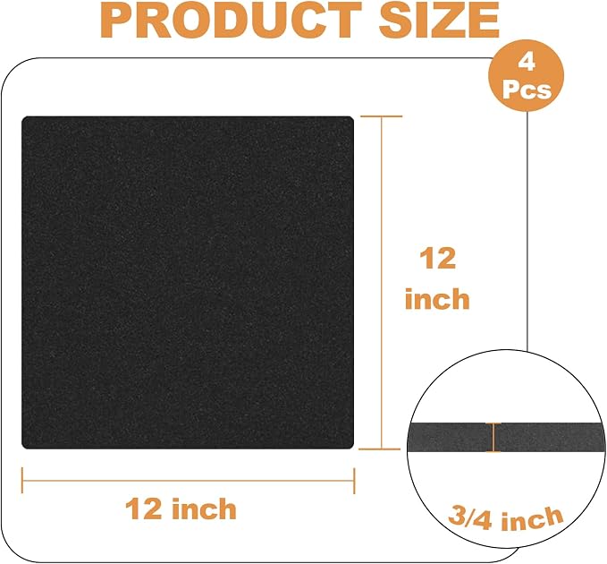Storystore 4 Pcs 3/4" Thick Foam Padding Sheets