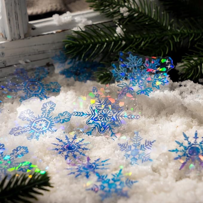 Yoksas 120 Pieces Fantasy Snowflake Stickers