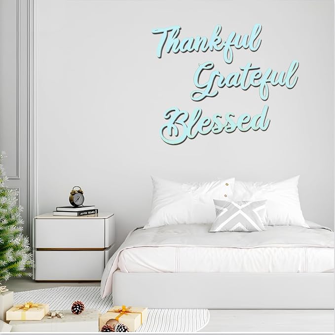 3 Pcs Thankful Grateful Blessed Wall Signs Thankful Grateful Blessed Signs