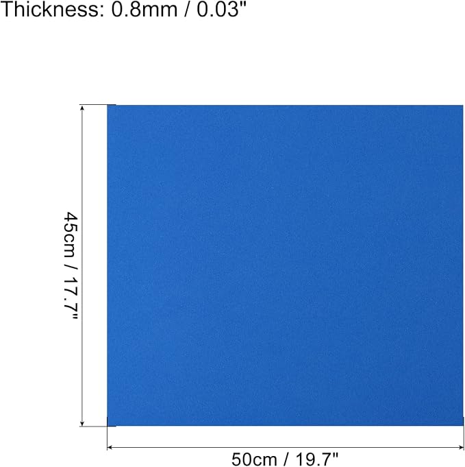 MECCANIXITY EVA Foam Sheets Sky Blue 19.7 Inch x 17.7 Inch 0.8mm Thick Crafts