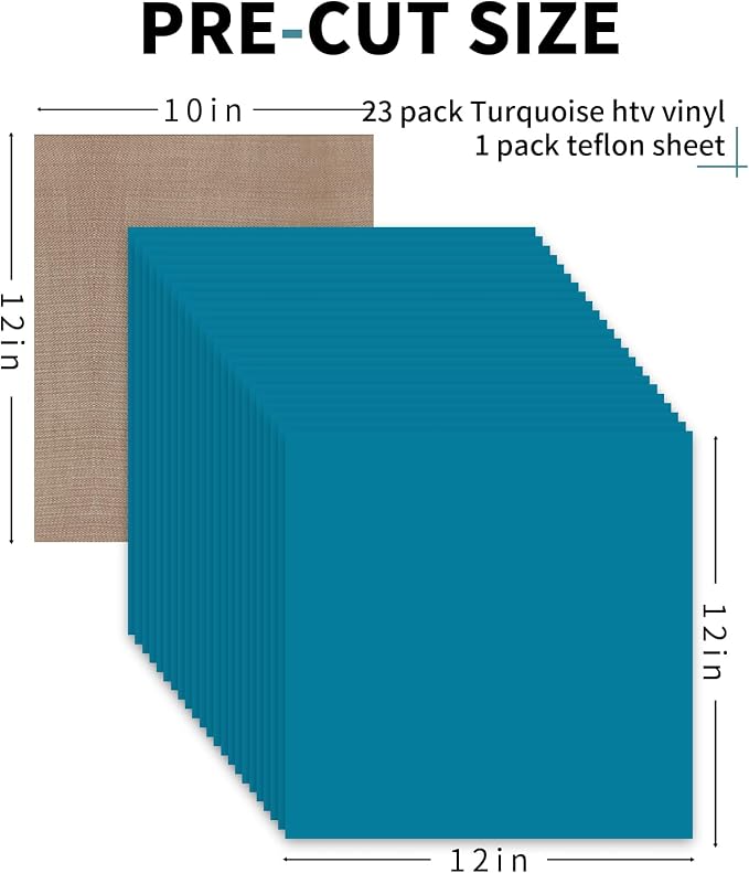 HTVRONT Teal Heat Transfer Vinyl