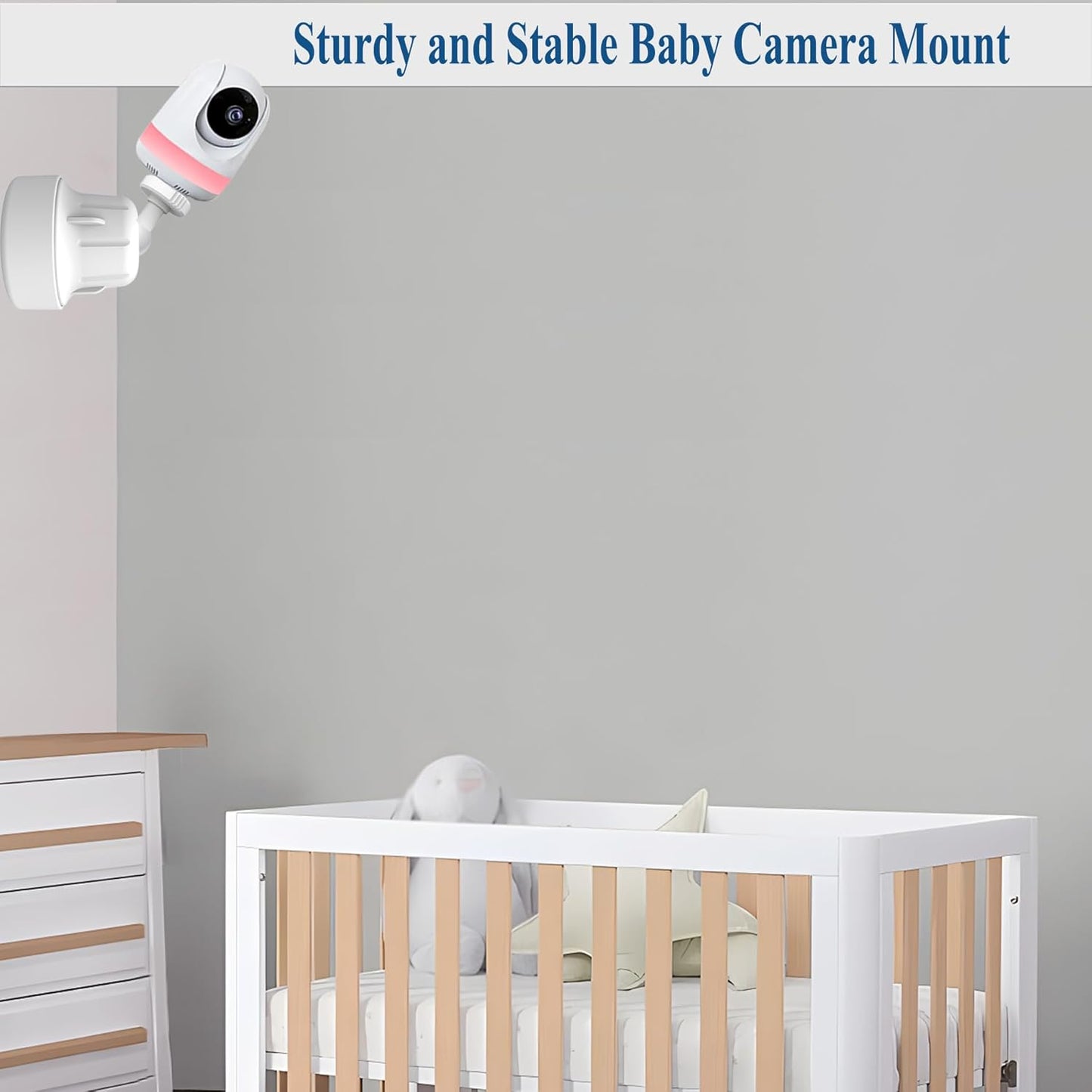 Flexible Baby Monitor Mount Stand Compatible with Babysense Max View V43/HD S2/V24R/PRISMA Baby Camera and Other with 1/4" Threaded Hole Camera, Adjustable Baby Monitor Wall Mount Stand Holder