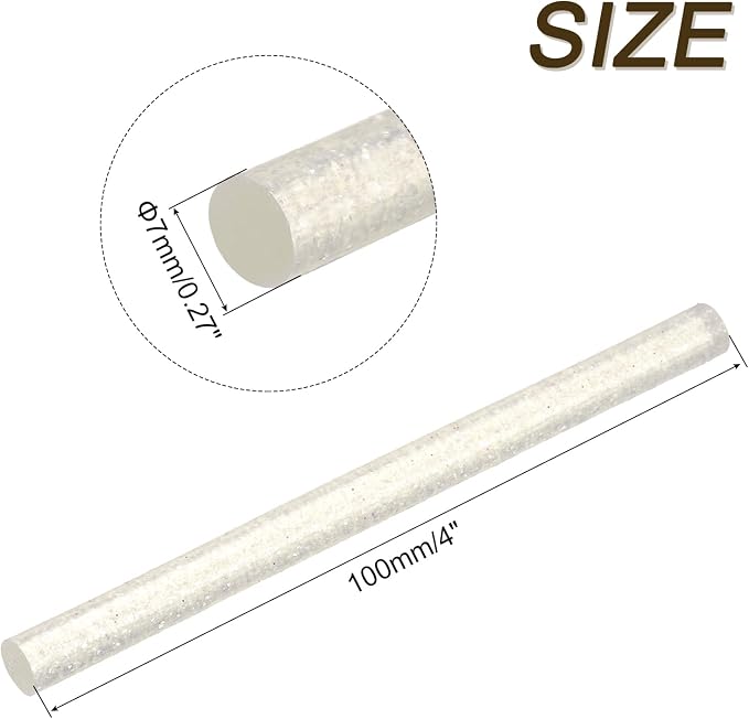 uxcell Mini Hot Glue Sticks for Glue Gun 7mm x 100mm Glitter Transparent Yellow