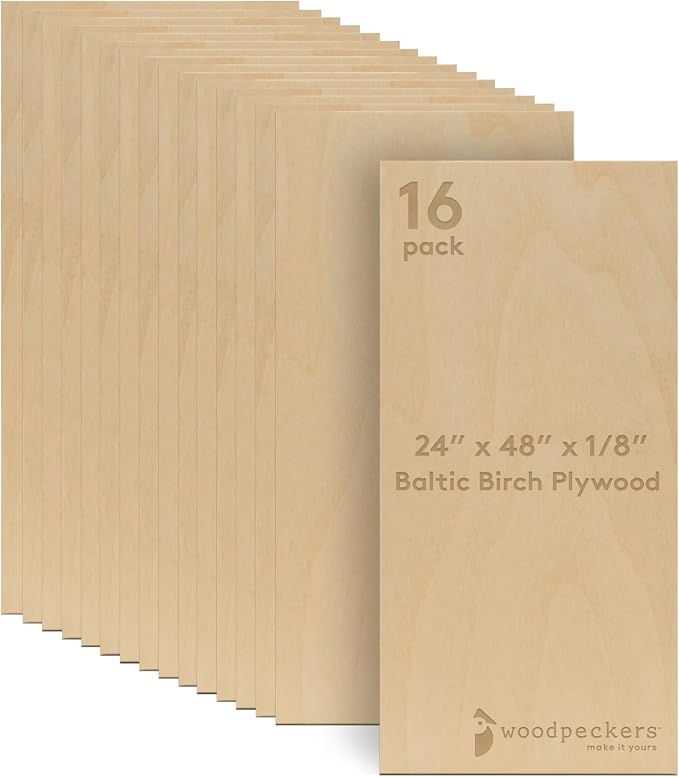 Baltic Birch Plywood 3 mm, 1/8 Inch Craft Wood, B/BB Grade, Stronger Than