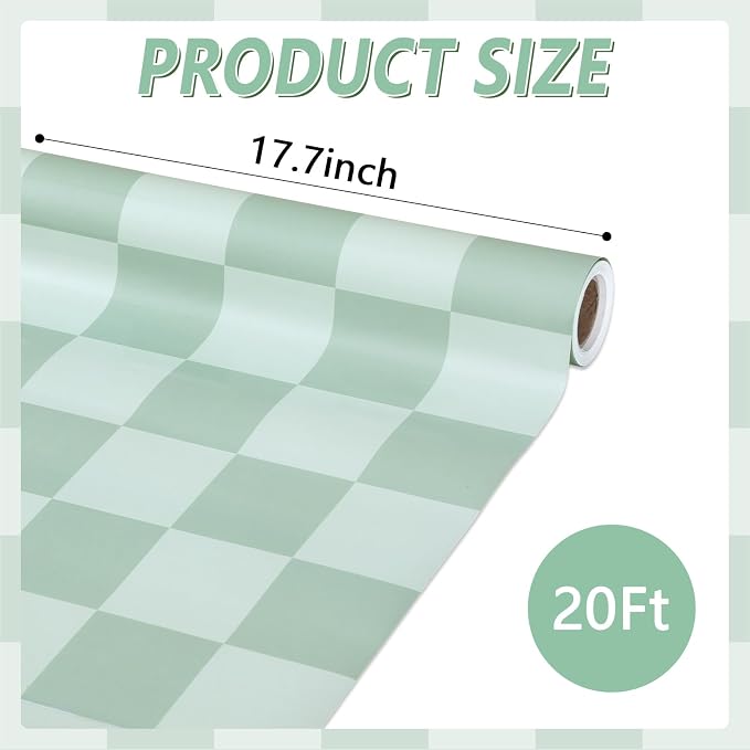 Green Checkered Bulletin Board Paper Roll Retro Hippie Green Bulletin Board