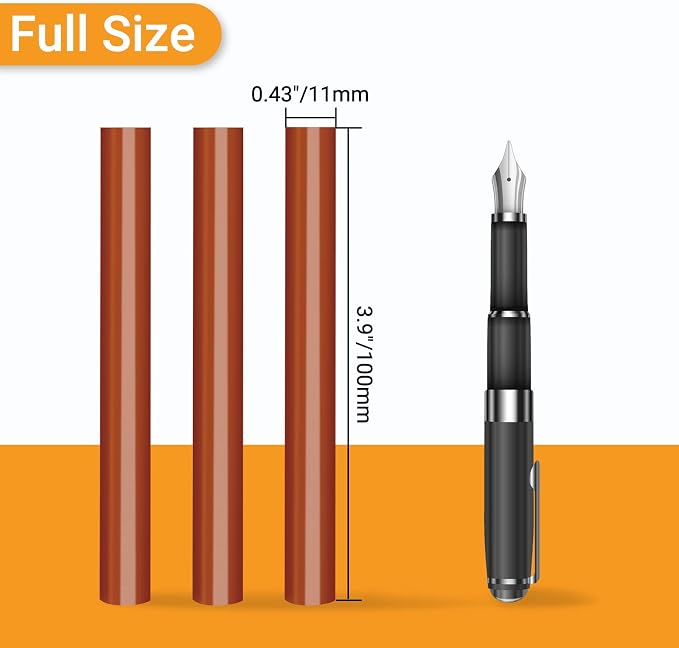 Brick Red Hot Glue Stick, Manarty 48 PCS Full Size 0.43" Dia x 4" Long Hot Melt