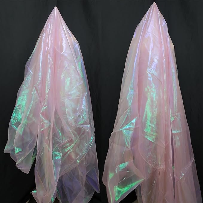 Light Pink Iridescent Organza Fabric