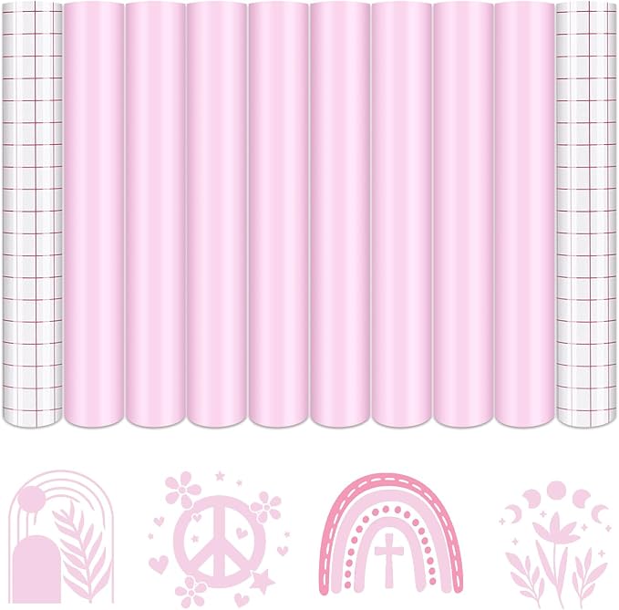 Tintnut Boho Permanent Vinyl 8 Sheets 12''x10'' Pink Purple Adhesive Vinyl |