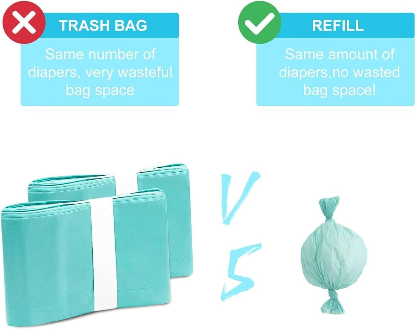 Adult Diaper Liner Refills Compatible with Janibell Akord 280 Slim Model Diaper System, A Single Liner Pack Will Last for Over 500 Adult Briefs Using 4PACK