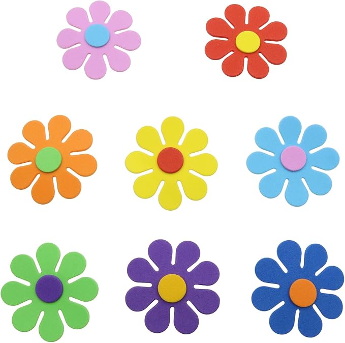 EVA Foam Flower Shapes Sticker Self-Adhesive Stickers Craft Sticker