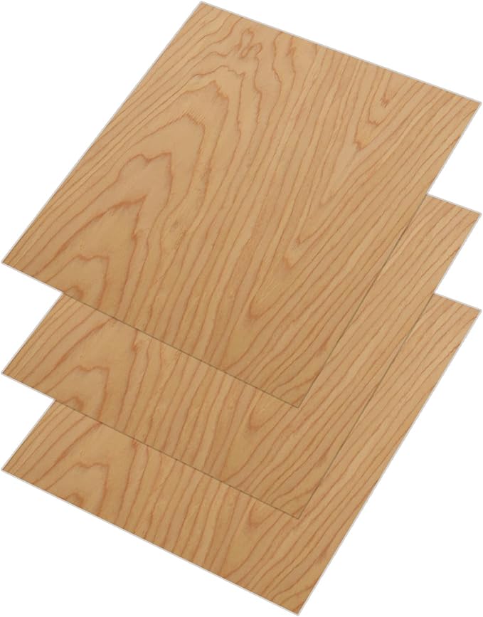 6Pcs 16 x 12 x 1/8 Inch Cherry Plywood Sheets Cherry Unfinished Plywood Sheet