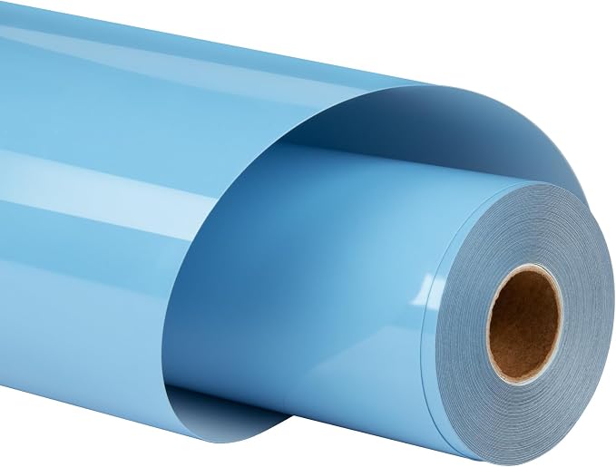 HTVRONT Sky Blue HTV Vinyl Heat Transfer Rolls, Htv Vinyl Easy Cut & Weed