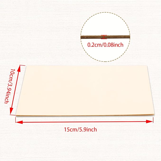 20 Pack Thin Wood Sheets, Plywood Sheets