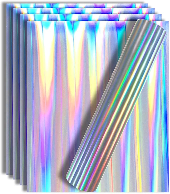 Holographic Rainbow Silver Foil HTV Heat Transfer Vinyl
