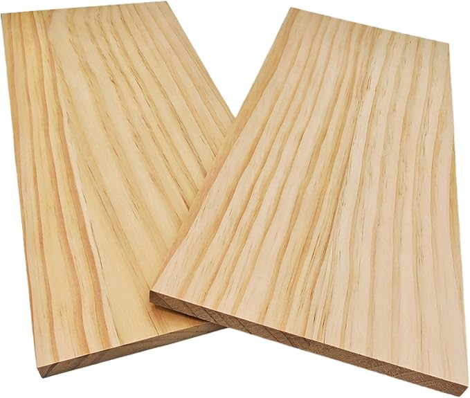 2PCS Rectangle Wood Boards Unfinished Wood Blocks