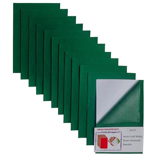 Jtnohx Self Adhesive Felt Sheets, 12 Pieces Felt Fabric
