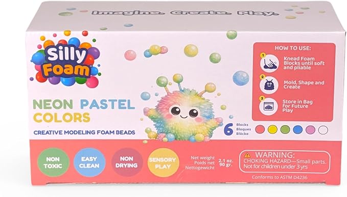 Silly Foam, Creative Modeling Foam Beads, Arts & Crafts, Sensory Play, Travel