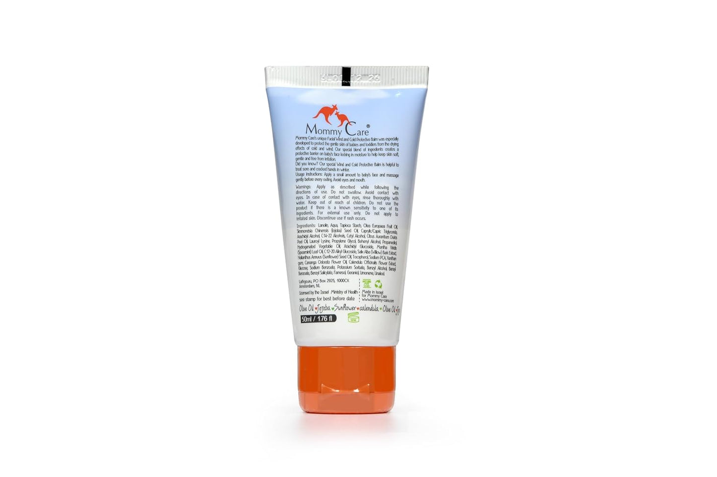 Mommy Care Facial Wind & Cold Protective Balm – Mineral Oil-Free Formula with Calendula, Olive Oil & Jojoba, Soothes & Hydrates Dry, Sensitive Skin for Babies, Kids & Adults, 50ml/1.76 fl oz