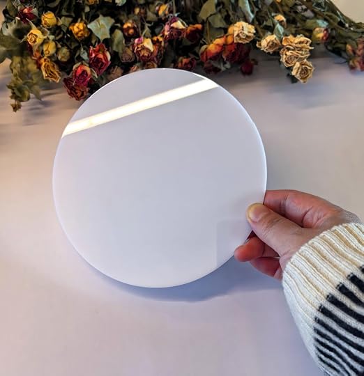 Set of 20 White Acrylic Discs, 1/8" Thick Round White Circle Blanks 4.5''