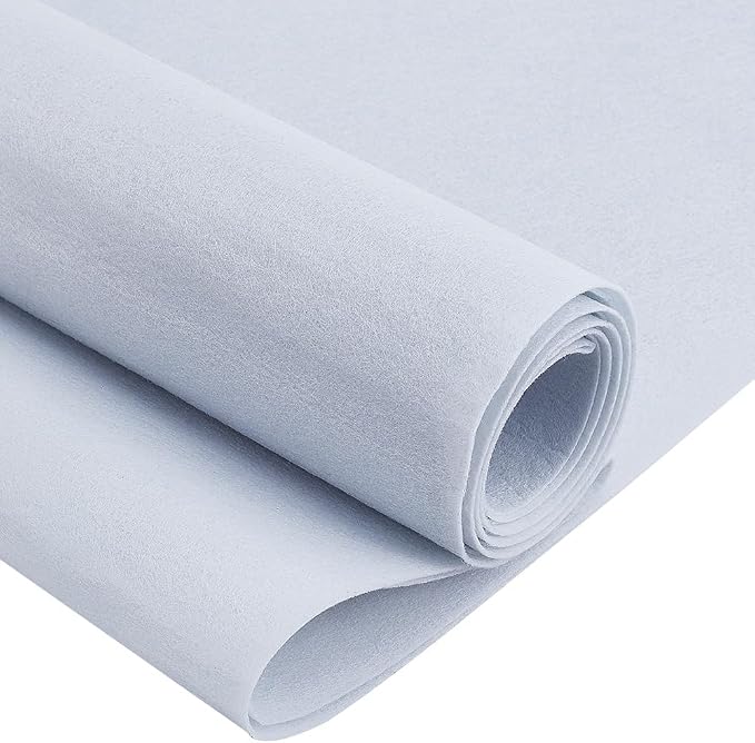 BENECREAT Gray-White Felt Roll, 10FT x 15.74 Inch Wide, 1mm Thick | Soft Woven