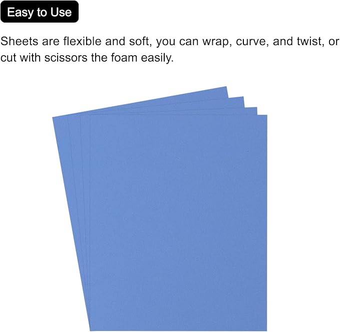MECCANIXITY EVA Foam Sheets Dark Blue 19.7 Inch x 35.4 Inch 1mm Thick Crafts