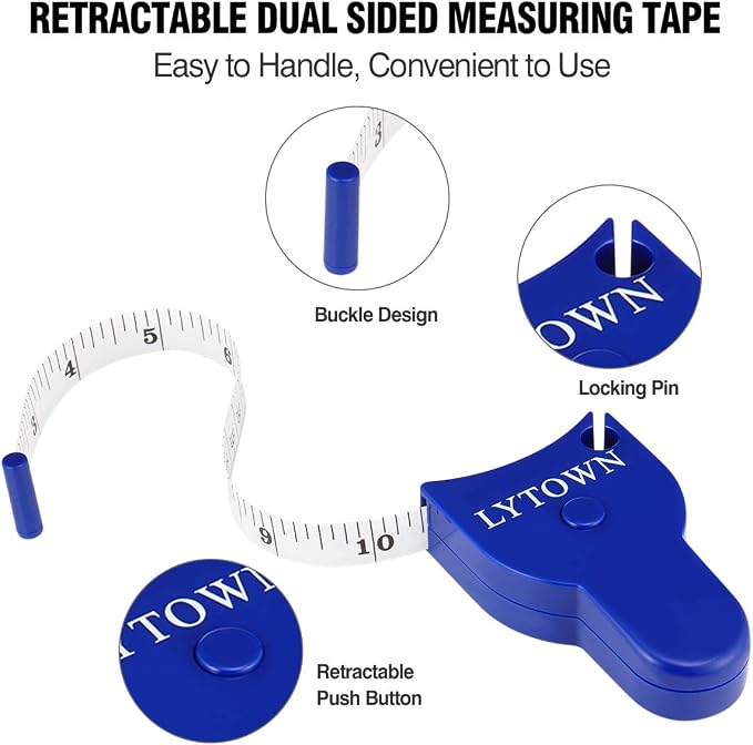2PCS Body Measure Tape 60inch, Automatic Telescopic Tape Measure