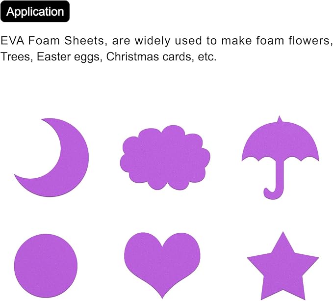 MECCANIXITY EVA Foam Sheets Purple 9.8 Inch x 9.8 Inch 3mm Thick Crafts Foam