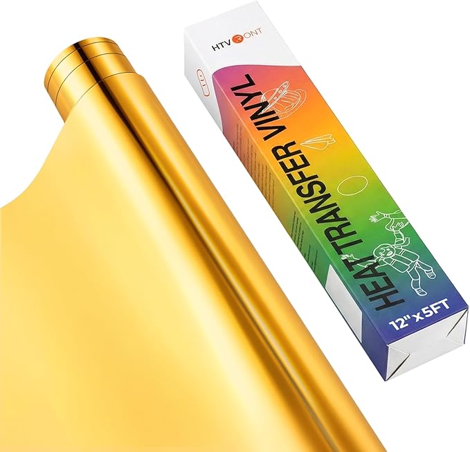 HTVRONT Gold Metallic HTV Vinyl