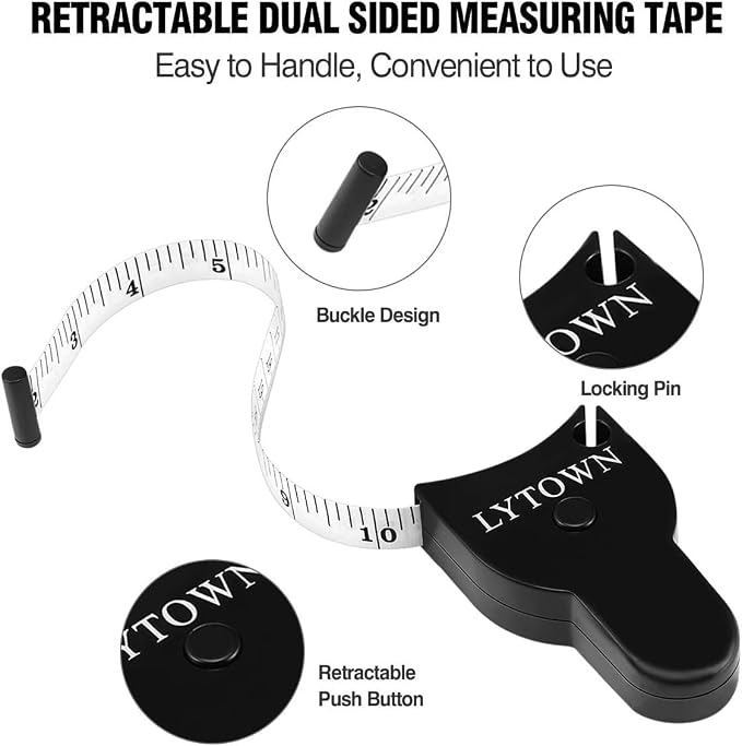 Automatic Telescopic Tape Measure, Body Measure Tape 60 inch, Self-Tightening