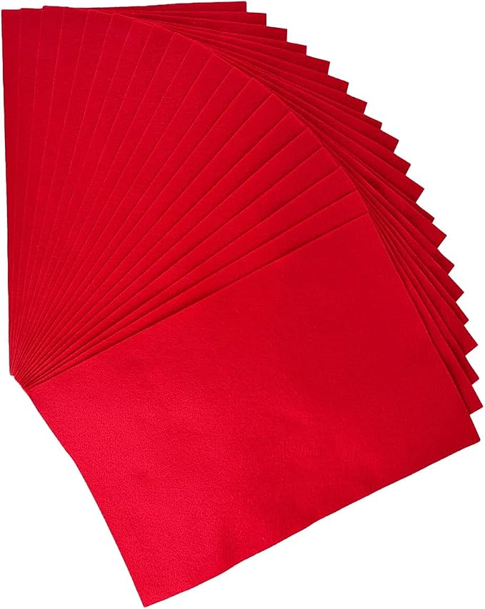 Jtnohx Color Felt, Soft Felt Sheets, 1.4mm Thick 8"x12" Handicraft Felt Fabrics