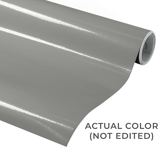 VViViD Grey Gloss DECO65 Permanent Adhesive Craft Vinyl
