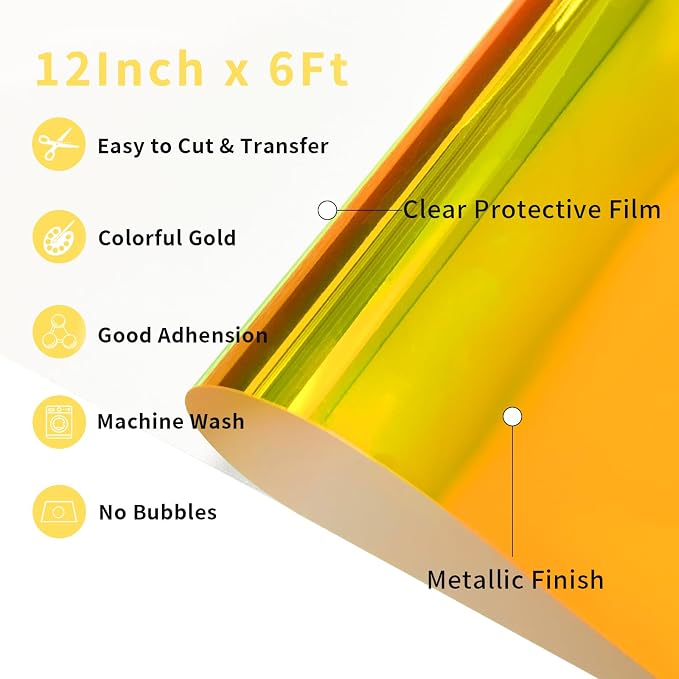 Holographic HTV Heat Transfer Vinyl, Iron on Transfers