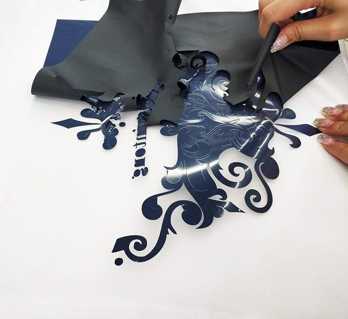 guangyintong Heat Transfer Vinyl Black HTV Rolls, Matte Surface PVC Material