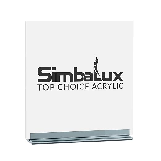 SimbaLux Acrylic Sheet White 32% Translucent Cast 12”x12” 1/8” Thick 2 Pack |