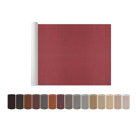 Leather Repair Patch Tape, Claret 17 x 61 Inches Self Adhesive Leather Repair