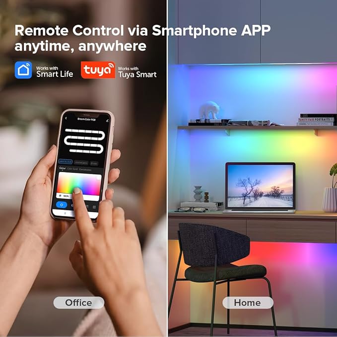 BTF-LIGHTING 2.4G WiFi DR04W SPI RGBW Controller Tuya APP/Smart Life/Google Home/Alexa Control Support SK6812RGBW SMD/FCOB WS2814 IC etc Addressable RGB+W LED Strip STA Mode