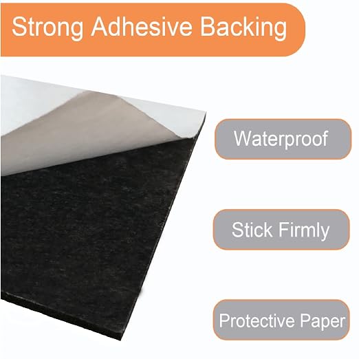 Adhesive Foam Padding 8 Pieces 6"x6"x1/16 Neoprene