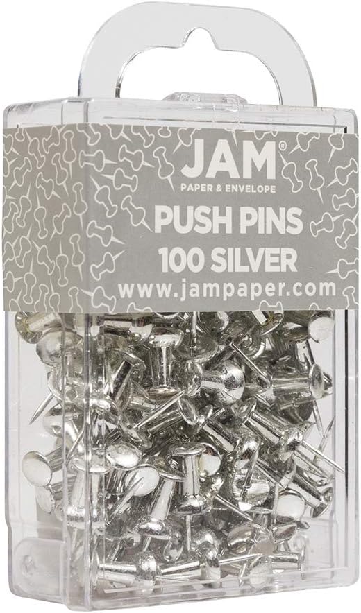 JAM PAPER Colorful Push Pins