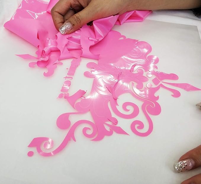guangyintong Heat Transfer Vinyl Pink HTV Rolls, Matte Surface
