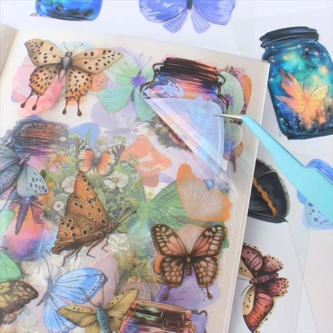 Transparent Butterflies Fairy Sticker Book