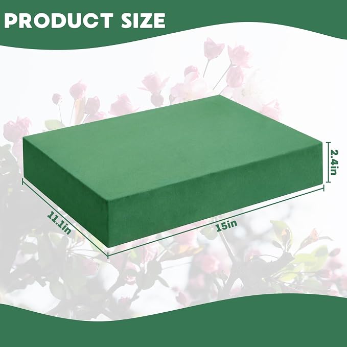Prashent 1 Pcs Large Floral Foam Blocks, Wet & Dry Green Foam