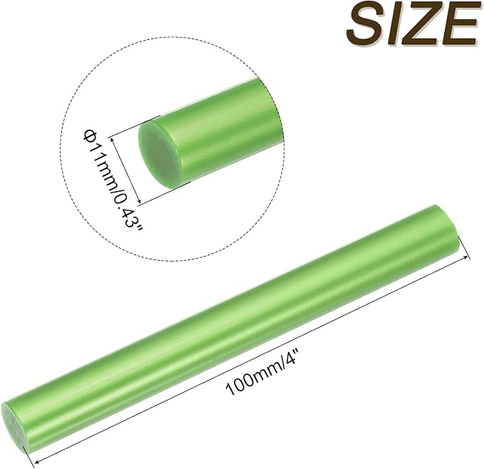uxcell Mini Hot Glue Sticks for Glue Gun 11mm x 100mm Mint Green 12pcs