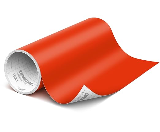 ORACAL 631 Matte Orange Red Vinyl Durable Roll Easy to Weed Permanent Adhesive
