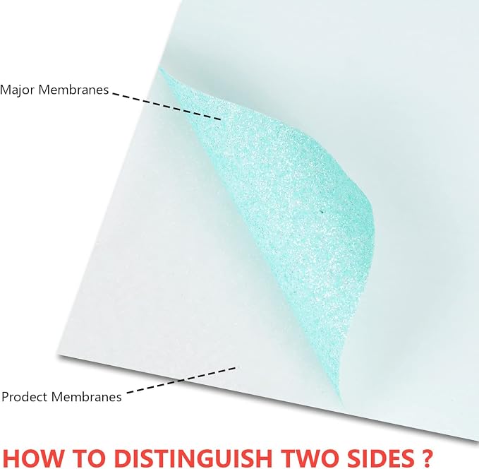 guangyintong Glow Glitter Cyan Heat Transfer Vinyl HTV Rolls, Glitter HTV Vinyl