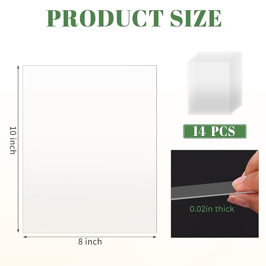 TKOnline 14 PCS Plexiglass Sheets, Invitations, Poster Frames Plastic Board