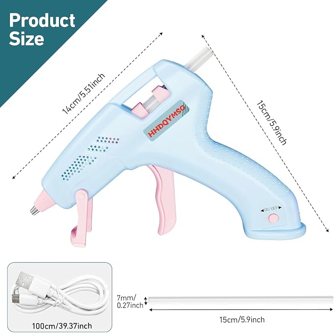 Cordless Hot Glue Gun, 20W Hot Glue Gun