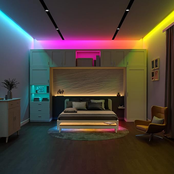 BTF-LIGHTING C03W RGB PWM SMD FCOB (+ R G B) 4PIN LED Strip 2.4GHz Tuya WiFi Group Controller Alexa Google Home Smartphone APP Control Compatible with WR01RF RC03RFB RC04RFB RC05RFB Remote